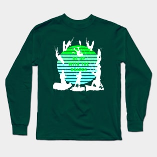 Kitesurfers Be Up With The Boards Retro Style Long Sleeve T-Shirt